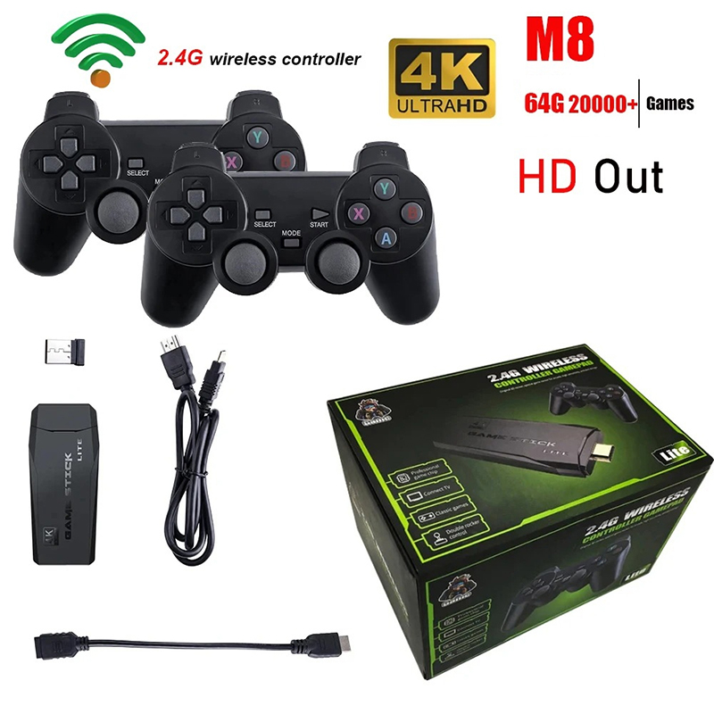Retro Gaming Game Stick - Console de jeu vidéo 2.4G, double