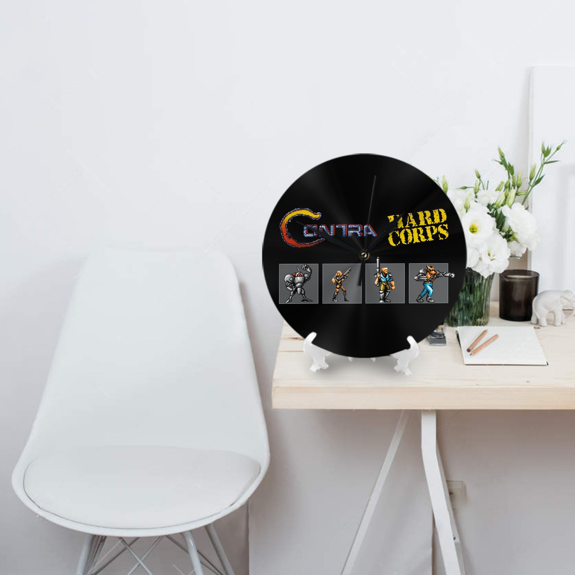 Retro Gaming Corps - Contra Hard Corps – horloge murale
