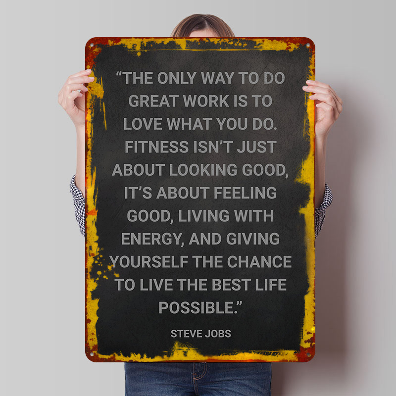 Retro Gaming At - Affiche Métallique Citation Steve Jobs sur