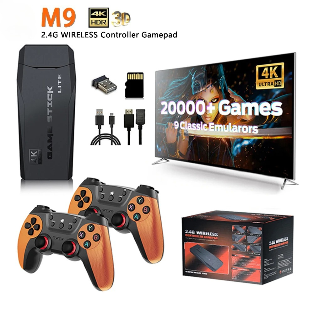 Retro Gaming Game Stick - Console de jeu vidéo M9 4K