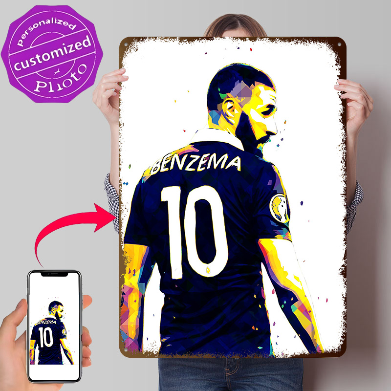 Retro Gaming France - Affiche Karim Benzema France Rétro, Plaques