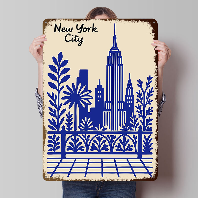 Retro Gaming At - Affiche bleue de la ville de