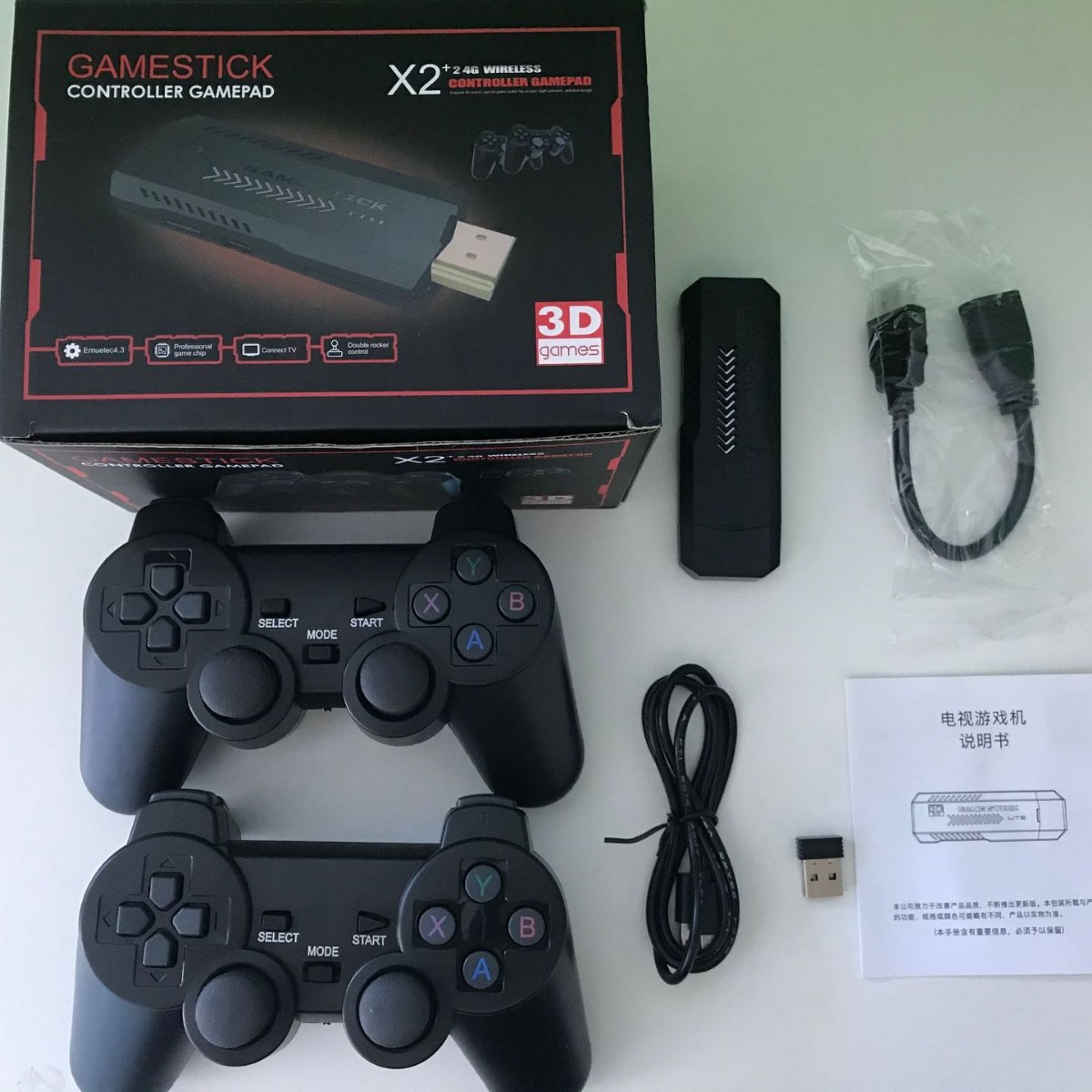 Retro Gaming Game Stick - Console de jeux vidéo rétro X2,
