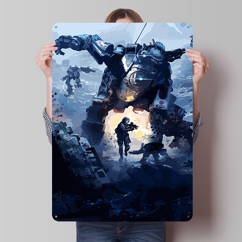 Retro Gaming At Home - Affiche en tôle Titalfall, Art mural