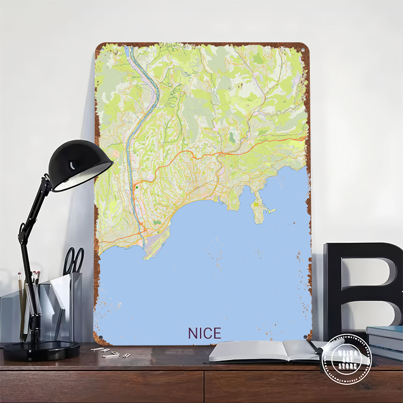 Affiche imprimée Carte de Nice - Retro Gaming France avis et prix