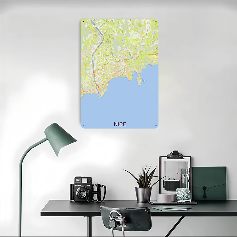 Affiche imprimée Carte de Nice - Retro Gaming France avis et prix
