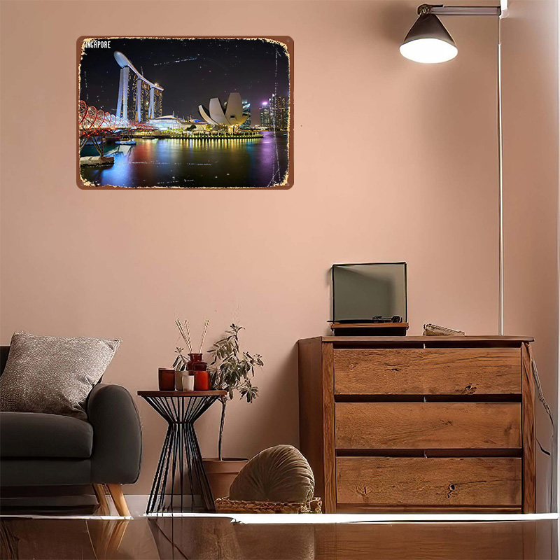Affiche rétro du paysage de Si - Retro Gaming At avis et prix