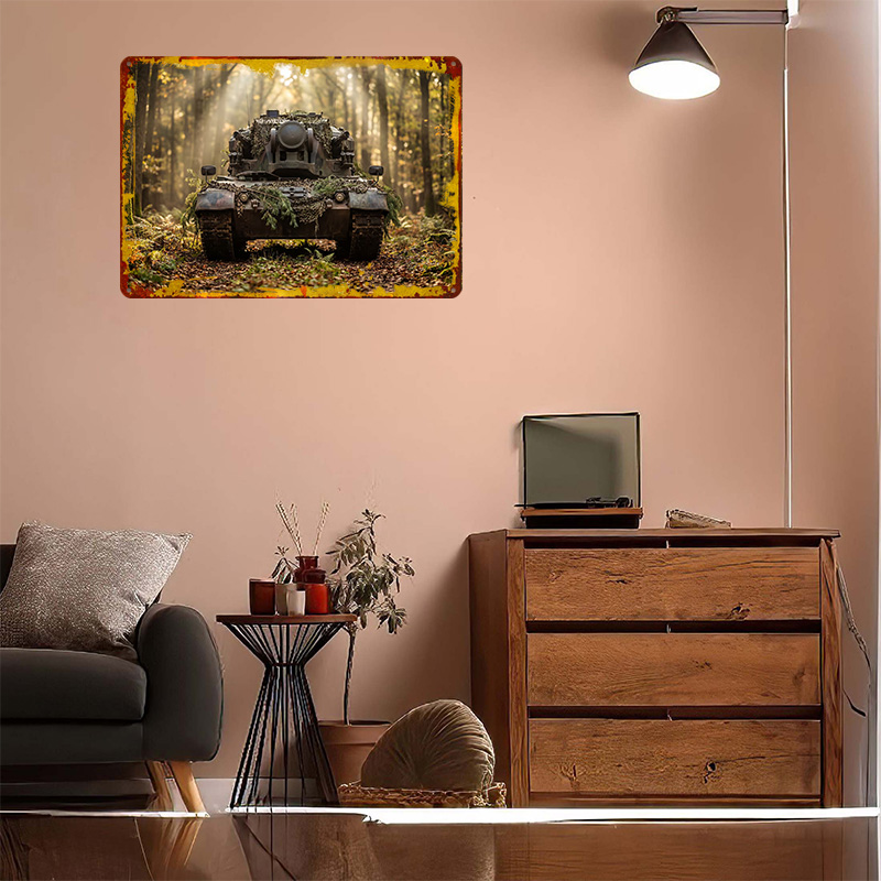 Affiche de char camouflage en  - Retro Gaming At Home avis et prix