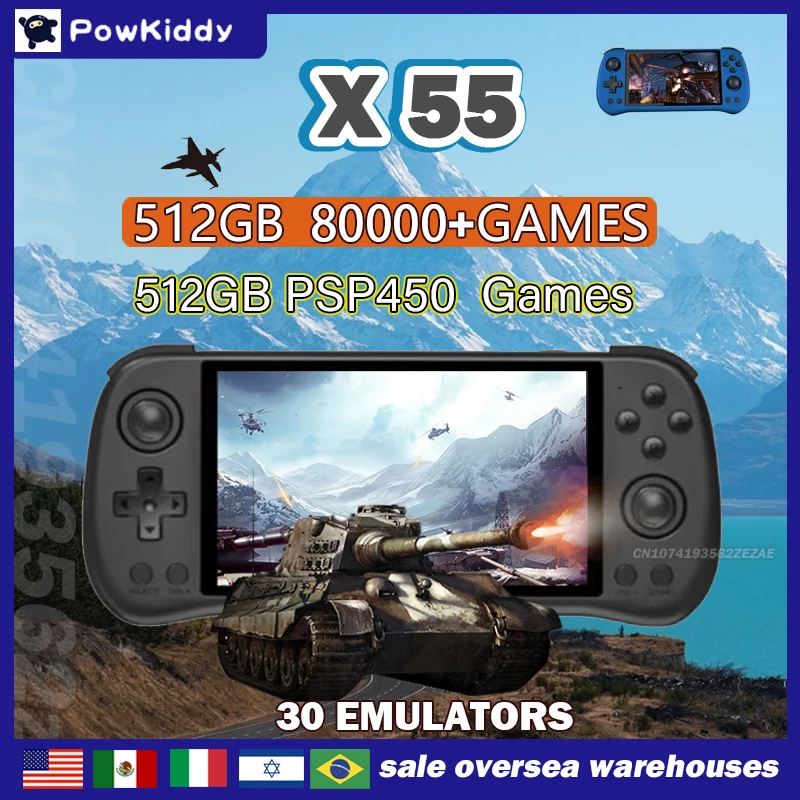 POWKIDDY-Console de jeu X55, 8 - Retro Gaming App avis et prix
