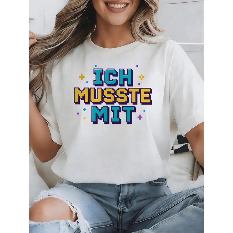 Ich Musste Mit German Meme T-S - Retro Gaming Font avis et prix