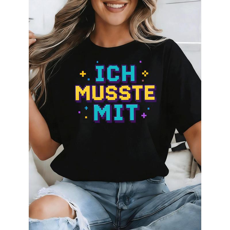 Ich Musste Mit German Meme T-S - Retro Gaming Font avis et prix