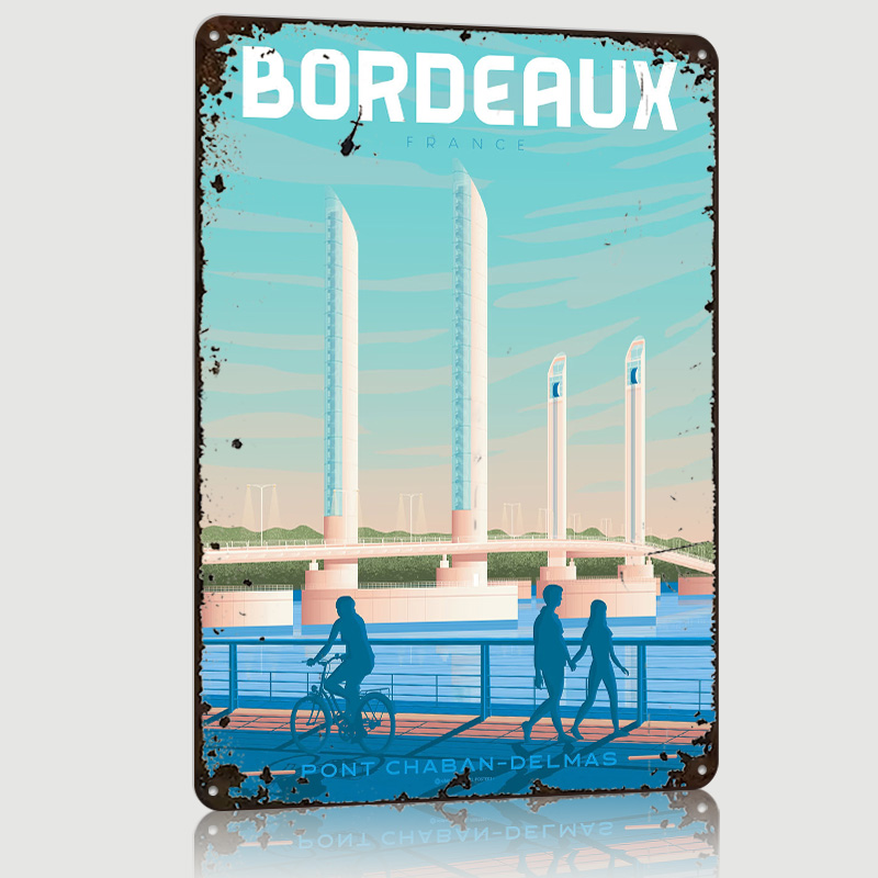 Affiche Métallique Bordeaux Fr - Retro Gaming France avis et prix