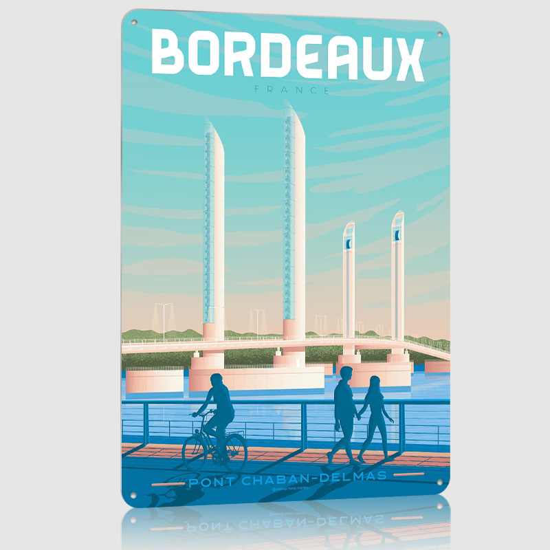 Affiche Métallique Bordeaux Fr - Retro Gaming France avis et prix