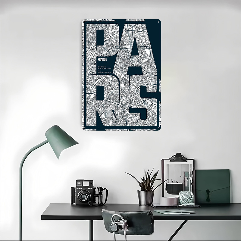 Affiche de carte de Paris, Fra - Retro Gaming France avis et prix