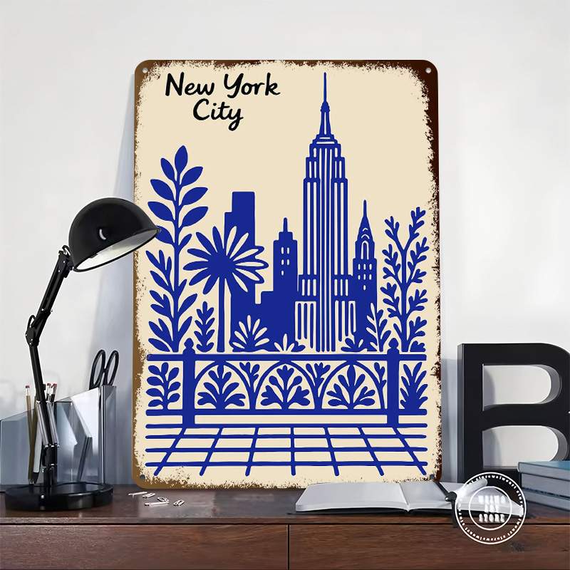 Affiche bleue de la ville de N - Retro Gaming At avis et prix