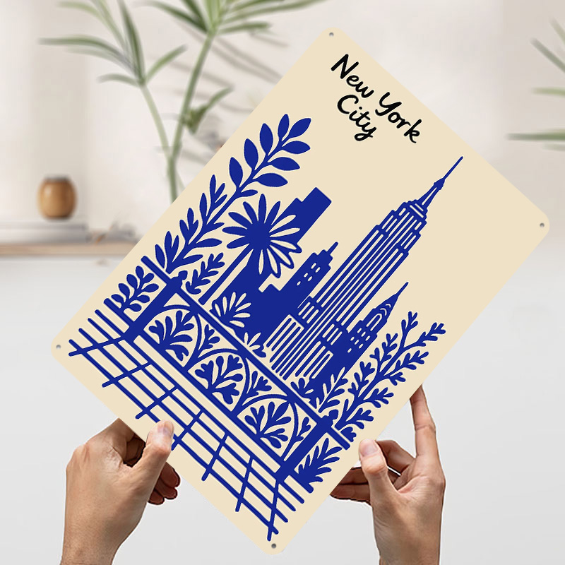 Affiche bleue de la ville de N - Retro Gaming At avis et prix