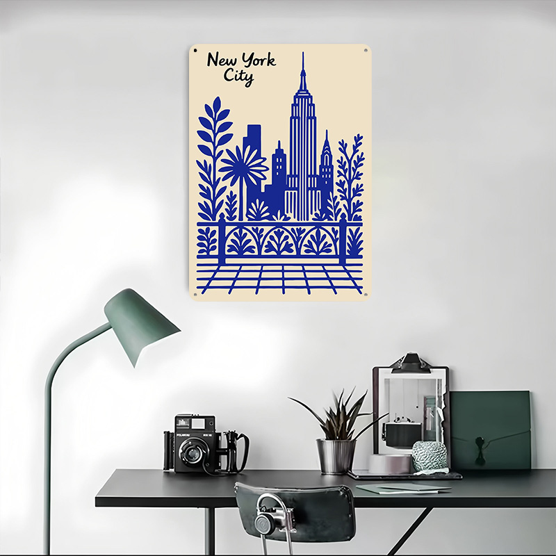 Affiche bleue de la ville de N - Retro Gaming At avis et prix
